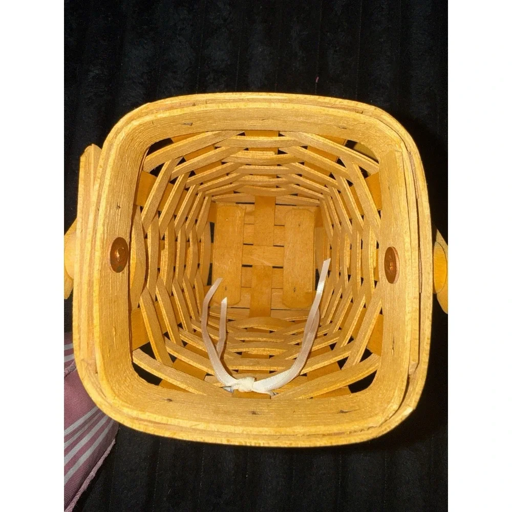 1998 Longaberger Horizon of Hope Basket w/‎ Protector/Liner and Tie On